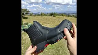 Step into comfort and safety with our elastic-sided, composite toe work boots that offer unbeatable