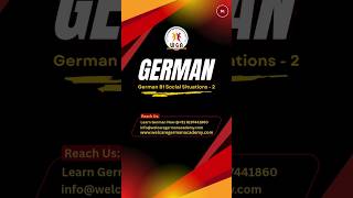 German Language B1 Level Exam Course Social Situations Related Vocabulary Words Part 2 B1 German