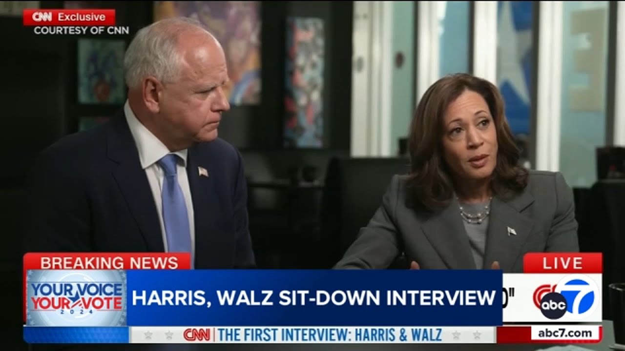 Key moments from Kamala Harris and Tim Walz’s first major interview ...