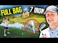 Can Trevor Beat Hunter using Only a 7 Iron?! | 7 Iron vs. Full Bag Golf Challenge