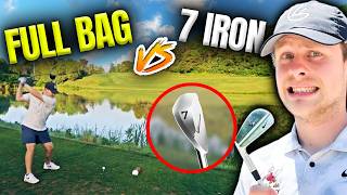 Can Trevor Beat Hunter using Only a 7 Iron?! | 7 Iron vs. Full Bag Golf Challenge