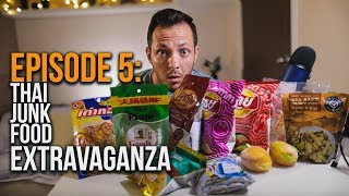 I ate 6 million calories in junk food | American Tries Thai Snacks | Unguided Nations