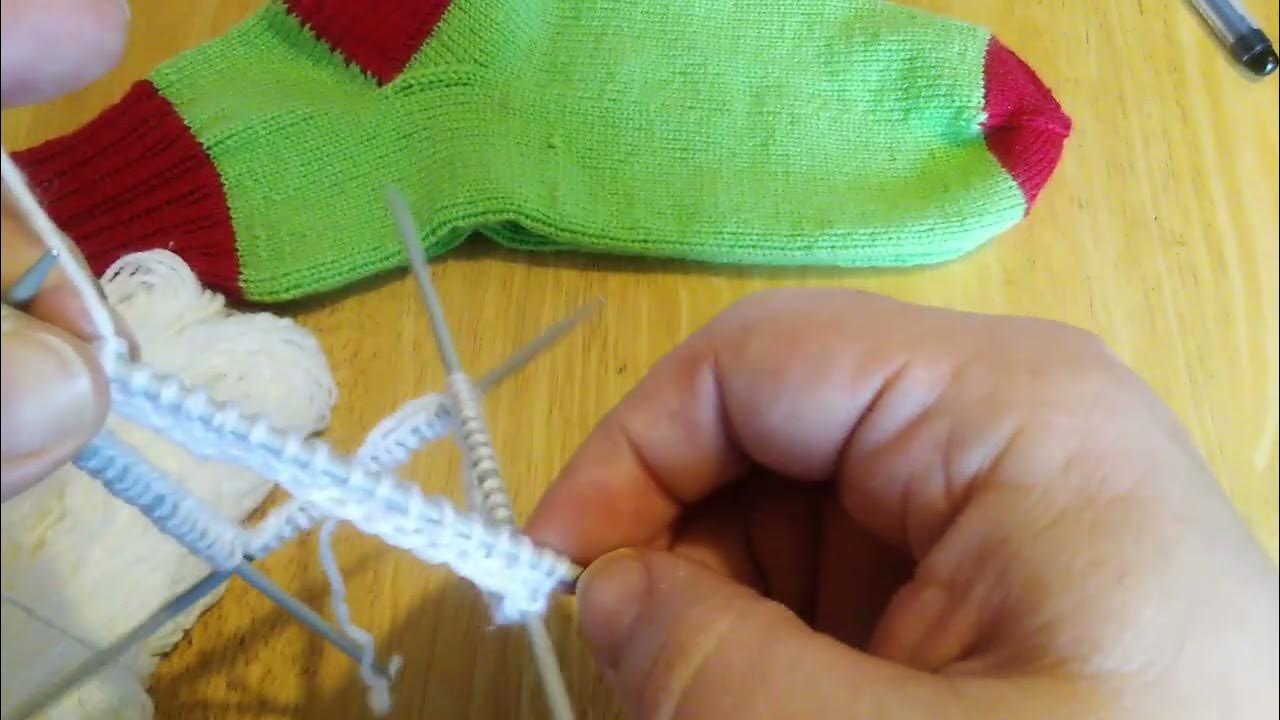 How to knit socks on DPN's for beginners ribbed cuff / part 2/7 YouTube
