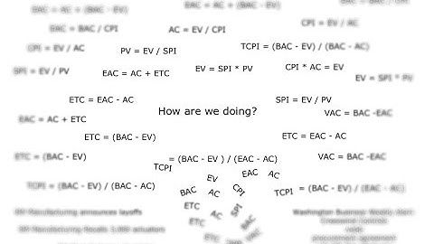 Earned Value Management -- Basics
