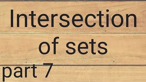 Intersection of sets|8th grade Maths|Unit 1 exercise 1.2 Q : 1|Punjab, Lahore board