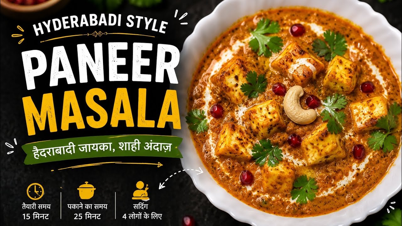 Hyderabadi style paneer masalarecipe🔥🍲 deliciousrecipe prefe