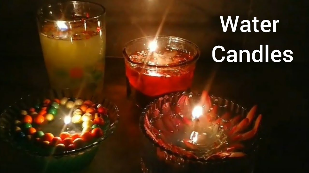 Water candles/నీటితో దీపాలు/christmas and Diwali festival decoration