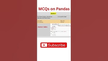 MCQs on Pandas Class 12 IP