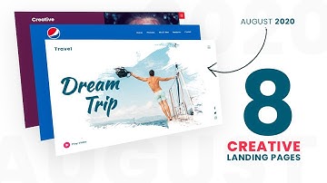 8 Creative Landing Pages Design Using Html CSS & Javascript | Top Website Html CSS
