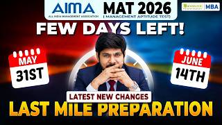 MAT 2026 Last Minute Preparation Strategy 🔥 Latest New Changes & Exam Tips