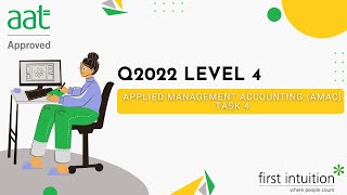 Celebrity AAT Q2022 Level 4 Applied Management Accounting (AMAC) - Task 4 - First Intuition Profile