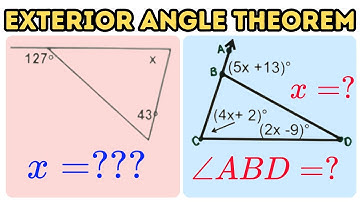 Exterior Angle Theorem : How to Solve for the Missing Angle (Part 2)