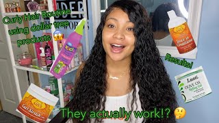 Underrated Dollar Tree Curly Hair products you NEED in your life Curly Hair Routine Ft Yolissa Hair