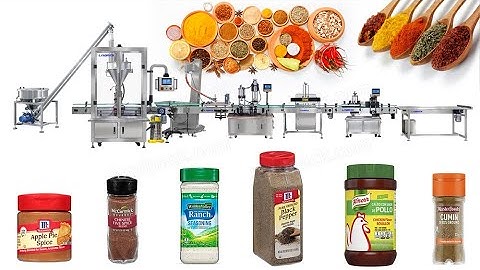 Full Automatic Spice Powder Bottle/Can/Jar Filling Line