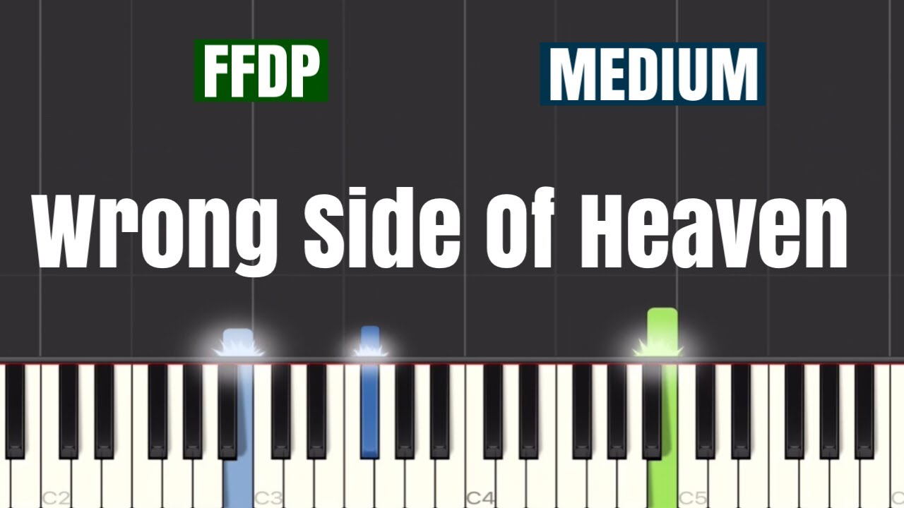 Five Finger Death Punch - Wrong Side Of Heaven Piano Tutorial | Medium