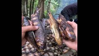 Traditional Highland Wood-Smoked Fish Hung Over the Kitchen Fire for Days