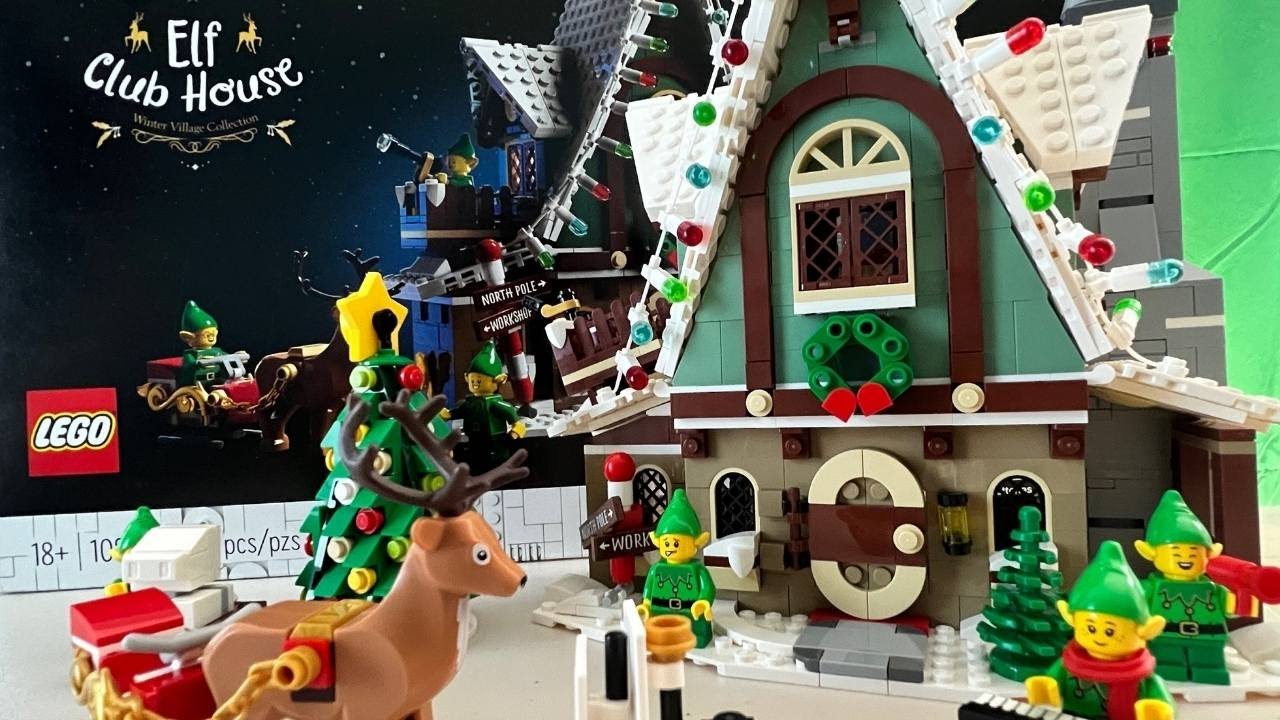 LEGO Elf Club House Winter Village Review! 2021 Set 10275! 🎅🏽🎄