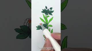 Coloring Flower with Soft Markers #shorts screenshot 5