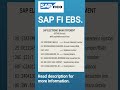 SAP FI EBS format MT940.comment for other formats. #job #sapclasses #sap #ebs #bankstatement.