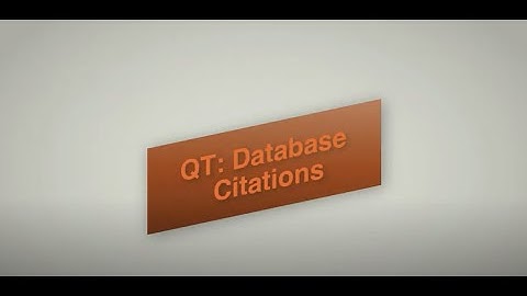 QuickTip for Students: Database Citations