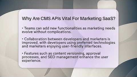 Why Are CMS APIs Vital For Marketing SaaS? - Saas Marketing Wizards