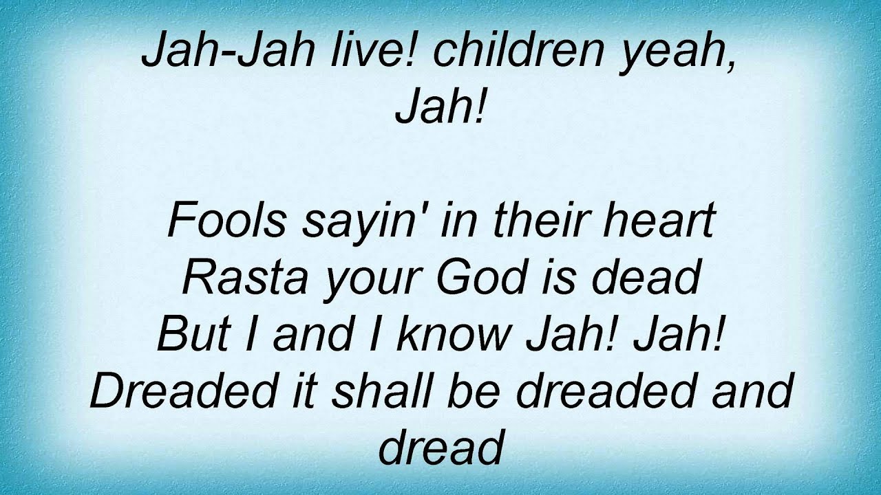 Bob Marley Jah Live Lyrics_1 YouTube