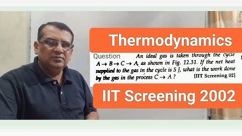 An ideal gas is taken through the cycle A→ B→ C→ A,as shown in the figure. If the net heat supplied