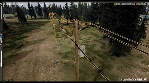 Electric Poles Tool in Unreal Engine 4.