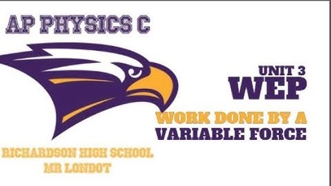 AP Physics C - Unit 3 - WEP - Work Done by a Variable Force