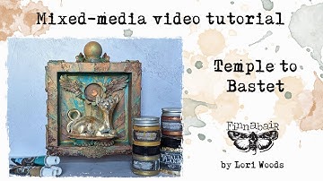 Temple to Bastet mixed media project by Lori Woods