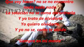 David Kada - Siempre en mi mente ( letras)
