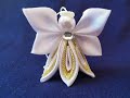 Kanzashi christmas angel / Kanzashi ribbon angel / Christmas tree ornament