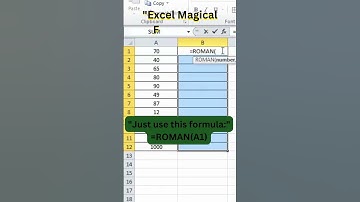 "Convert Numbers to Roman in 1 Second - Excel Hack!" #excel #techtori #shorts #exceltips