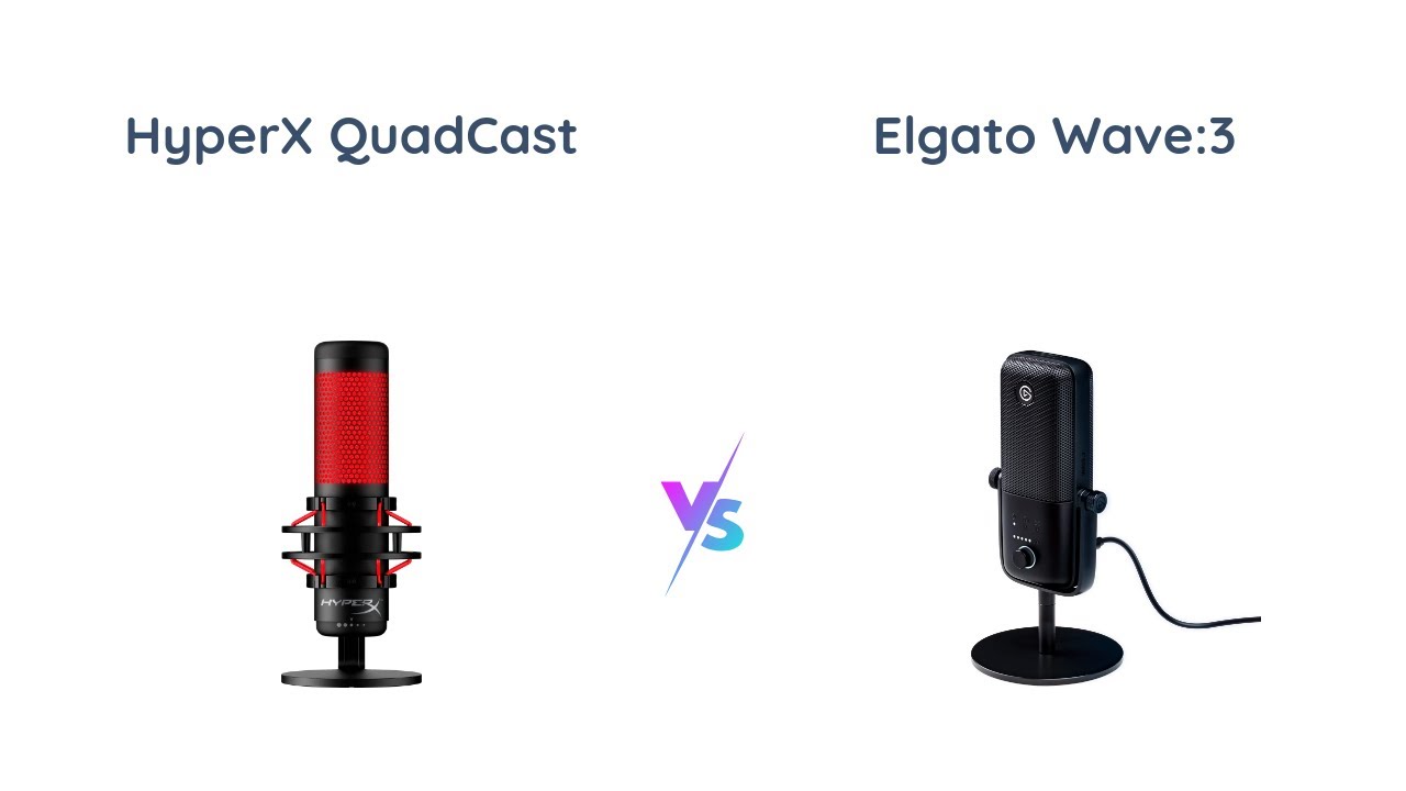 Elgato Wave 3 vs HyperX Quadcast S - mic sound tests and feature