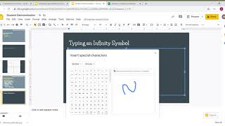 Typing an Infinity Symbol