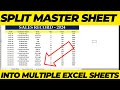 Split Master Sheet into Multiple sheets with out Macro and VBA in One Click | MS Excel