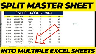 Split Master Sheet into Multiple sheets with out Macro and VBA in One Click | MS Excel