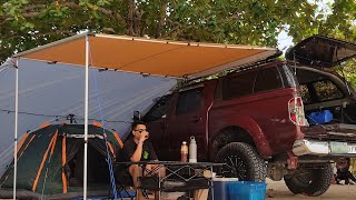 SOLO CAR CAMPING at EDNA'S BEACH AND CAMPSITE | NISSAN NAVARA | HEAVY RAIN