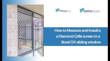 How to measure and install a Diamond Grille security screen to a Boral OX sliding window.