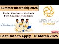 Internship Opportunity 📣 || IIT, Palakkad || Check Eligibility & Apply Now || @CareerCatalystbyBS