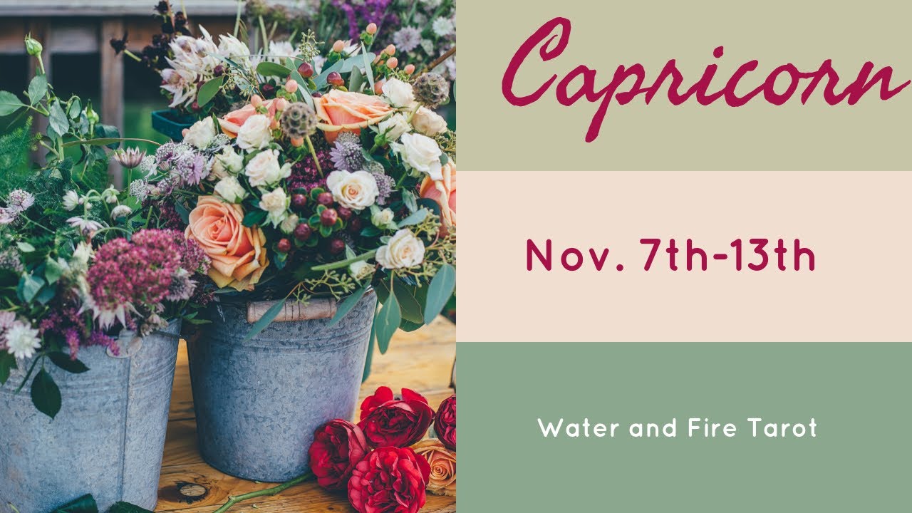 Capricorn:  Nov. 7th-13th  