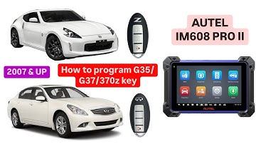 How to program key on Infiniti G35 G37 370z