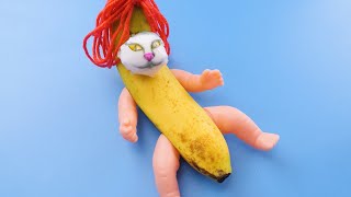 Oh Banana 😱🍌😹 Cat Save Banana And Turn Him Into A Meme