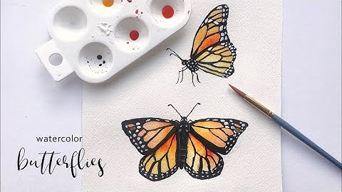 Easy Monarch Butterflies - Watercolor Process Video