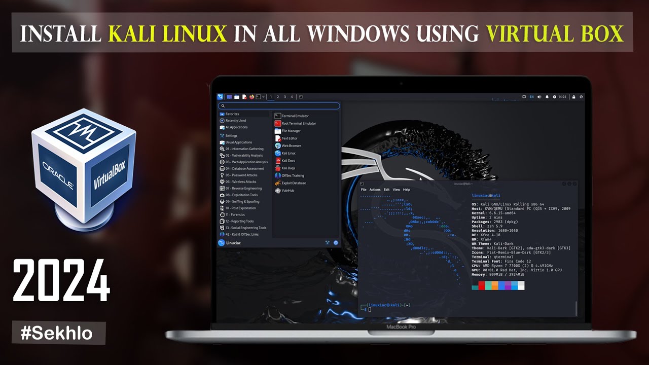 How To Install Kali Linux In Virtual Box 2024 | How To install Kali ...