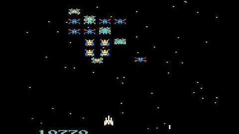 Early Galaga Galaxian test for Atari 8-bit / 5200 hardware
