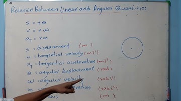 Grade(12) Chapter(1)(14) Relation between linear and angular Quantities