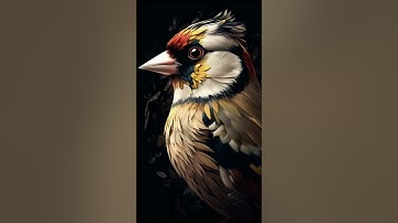 Midjourney V5 Stylize Parameter Comparison: 3D Rendered Goldfinch Portrait