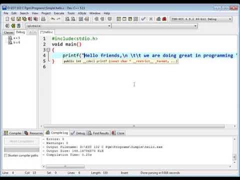 escape characters in C - YouTube