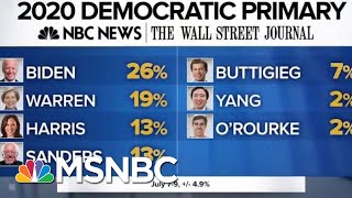 NBC News / WSJ Poll Shows Elizabeth Warren Surge And Bernie Sanders Falling | MTP Daily | MSNBC